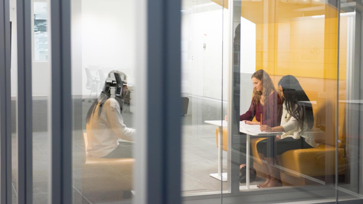 Students in an IRIC study space